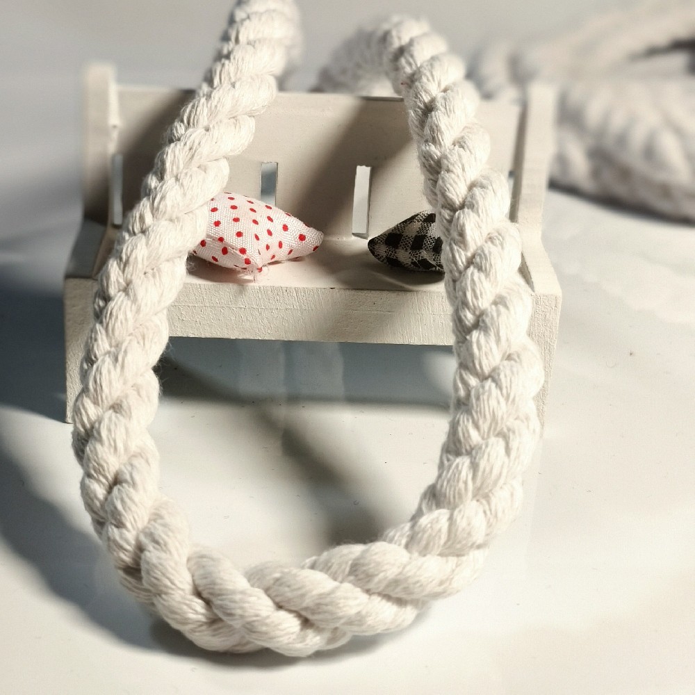 DIY编制彩色棉绳手工制作装饰